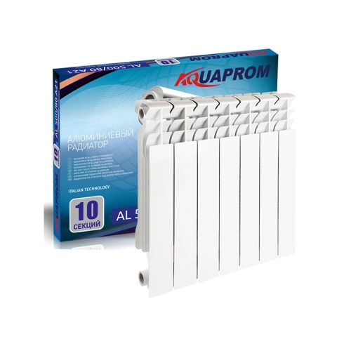 Радиатор алюминиевый AQUAPROM 500*80 12 секций фото 2