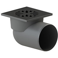 Трап ПП 110 гориз., нерегулир., с нерж. решеткой 150х150 СУХОЙ ТАТПОЛИМЕР (НМ3)