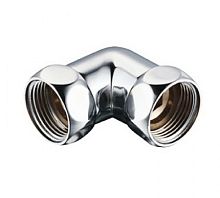 Соединение угловое 1" г/г для п/с хром ТИМ (1шт.) CPLF0101/K9-LF044