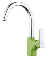 Смеситель для кухни D&K DA1432412, ЗЕЛЕНЫЙ+Хром  (НМ1)