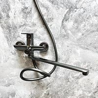 Смеситель для ванны и раковины HAIBA HB22505-3, 35к див корп L-нос оружейная сталь