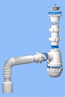 A0115 Сифон 1-1/2"х40/50 с гофрой АНИ 