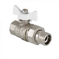 Кран шар. со сгоном 1/2" г/ш баб (белая) VT (VT.227.NW.04)