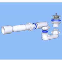 E015 Сифон д/душ. поддона 1-1/2 с гофрой 40*50 плоский АНИ