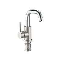 Смеситель для раковины G-LAUF ZAP1-A090, ø35 c пов. изл, нерж. сталь гайка 