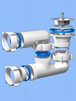 E210 Сифон д/душ. поддона 1-1/2"х40 регулируемый АНИ 