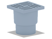 TQ1210 Трап ПП 110 вертик., нерегулир., с пласт. решеткой 150х150 АНИ  СУХОЙ