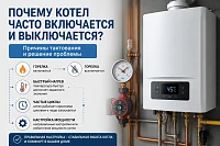 Почему газовый котел часто включается и выключается: причины тактования и что делать