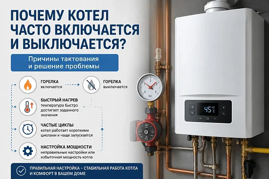 Почему газовый котел часто включается и выключается: причины тактования и что делать