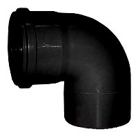 Отвод 50х90гр. (черный)