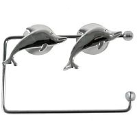 Держатель д/туалет. бумаги серебряный ДЕЛЬФИН 291318 TOP STAR (НМ1)