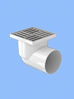 TA1112 Трап ПП 110 гориз., нерегулир., с нерж. решеткой 150х150 АНИ 