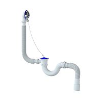 S32 Обвязка на ванну 1 1/2*40 с нерж. вып и перел с гофрой 40*40/50  UNICORN