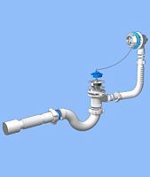 E155 Сифон д/ванны 1-1/2"х40 с вып.+перелив+гофра  АНИ