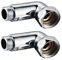 Соединение угловое 1" г/ш хром ТИМ (1шт.)  K3-LFM044