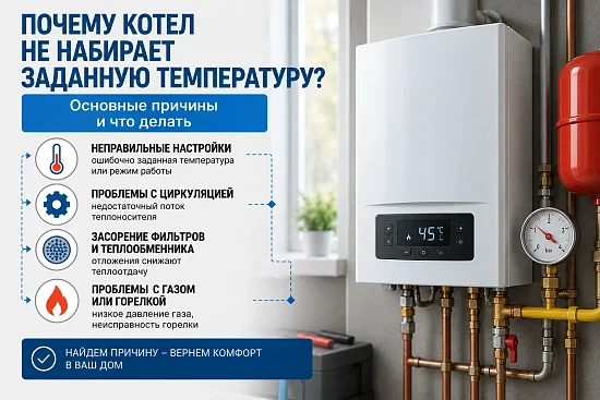 Почему котел не набирает заданную температуру: причины и что делать
