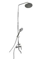 Душевая система SANTREK AQUA-1200 " PRESTIGE" шар. d-35 с верхним душем и смесителем (хром)