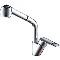 Смеситель LEDEME д/кухни душ 40к б/отв выдвижная лейка, латунь 6040L