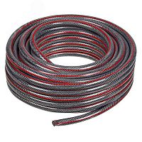 Шланг поливочный ПВХ, трёхслойный армированный 3/4, 25м (чёрн-красный) Вихрь																								