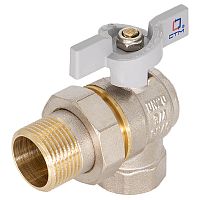 Кран шар. для воды STM СТАНДАРТ со сгоном угл. 3/4" бабочка 