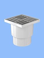 TA1212 Трап ПП 110 вертик., нерегулир., с нерж. решеткой 150х150 АНИ 