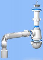  A0510 Сифон 1-1/2"х40 с гофрой 40х50 литой АНИ