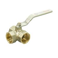 Кран шар. для воды STM СТАНДАРТ трехходовой 3/4" тип Т ручка (CW3FT034)