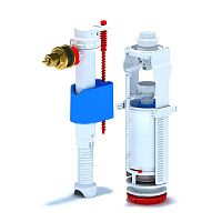 WC8020C Арматура д/бачка, кнопка хром., бок. подв., лат. штуцер (НМ3)