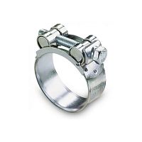 Хомут усиленный одноболтовый, оцинкованная сталь 48-51мм - ТИМ TW48-51-1