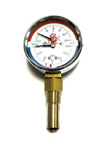 Термоманометр ТМТБ-31Р Dу 80 с нижним подключением 1/2" 10 бар 0-120( НМ3)