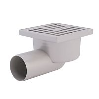 TA5104 Трап ПП 50 гориз., нерегулир., с пласт. решеткой 100х100 АНИ (НМ3)