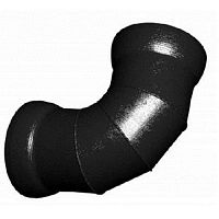 Отвод 2-х раструбный 50х90гр. (черный) (НМ1)