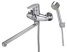 Смеситель для ванны G-LAUF ZIG7-A166, с плоским пов. изливом, ø40, дивертор в корпу (Китай) 