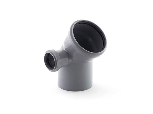 Отвод 110х50х45 гр. серый (вых. СЛЕВА)