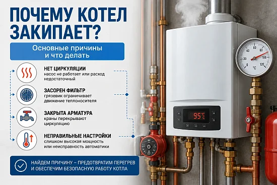 Почему котел закипает: причины перегрева системы отопления и что делать