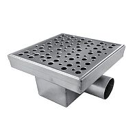 Трап из нержавеющей стали для монтажа на уголке квадратный BAD411502