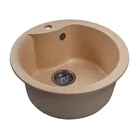 Мойкa ML-GMS101 СТАНДАРТ круглая, песочный (302), 480 мм (глуб. чаши 190) АКЦИЯ