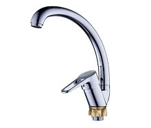 Смеситель для кухни G-LAUF NUD4-A045, высокий излив, бок.ручка, хром, (Китай)  