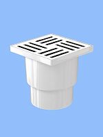 TA1210 Трап ПП 110 вертик., нерегулир., с пласт. решеткой 150х150 АНИ 