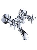 Смеситель АНТЕЙ Дельта д/ванны с 2-мя рукоятками, с коротким изливом 370333												