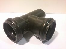 Тройник 2-х раструбный 50х50х50х90гр. (черный)