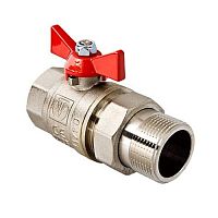 Кран шар. со сгоном 1/2" г/ш баб (красная) VT (VT.227.N.04)