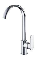 Смеситель для кухни G-LAUF NOB4-A128, высокий излив, бок.ручка, 35 к, п/шпильку, (Китай)  