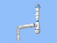 C0105 Сифон 1-1/2"х40 с гофрой АНИ