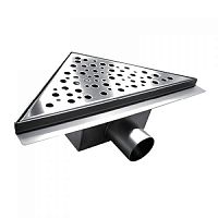 Трап из нержавеющей стали для монтажа на уголке треугольный 20см*20см BAD412002 