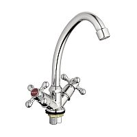 Смеситель для кухни G-LAUF JML4-A605, высокий J-излив, L126, хром, (Китай) !!!! 2шт в коробке