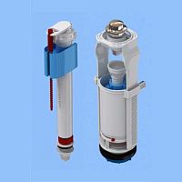 WC8010C Арматура д/бачка, кнопка хром., бок. подв.