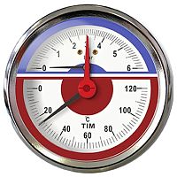 Термо-манометр аксиальный 6 bar (Y-63T-6bar) TIM