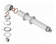 Комплект труба коаксиальная с уголком Bx 60/100L утепленная HC-1017045 (НМ1)