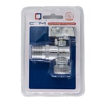 Кран шар. д/стир. маш. STM угл. 1/2"х3/4" ш/ш с обратн. клап. (CACV1234)